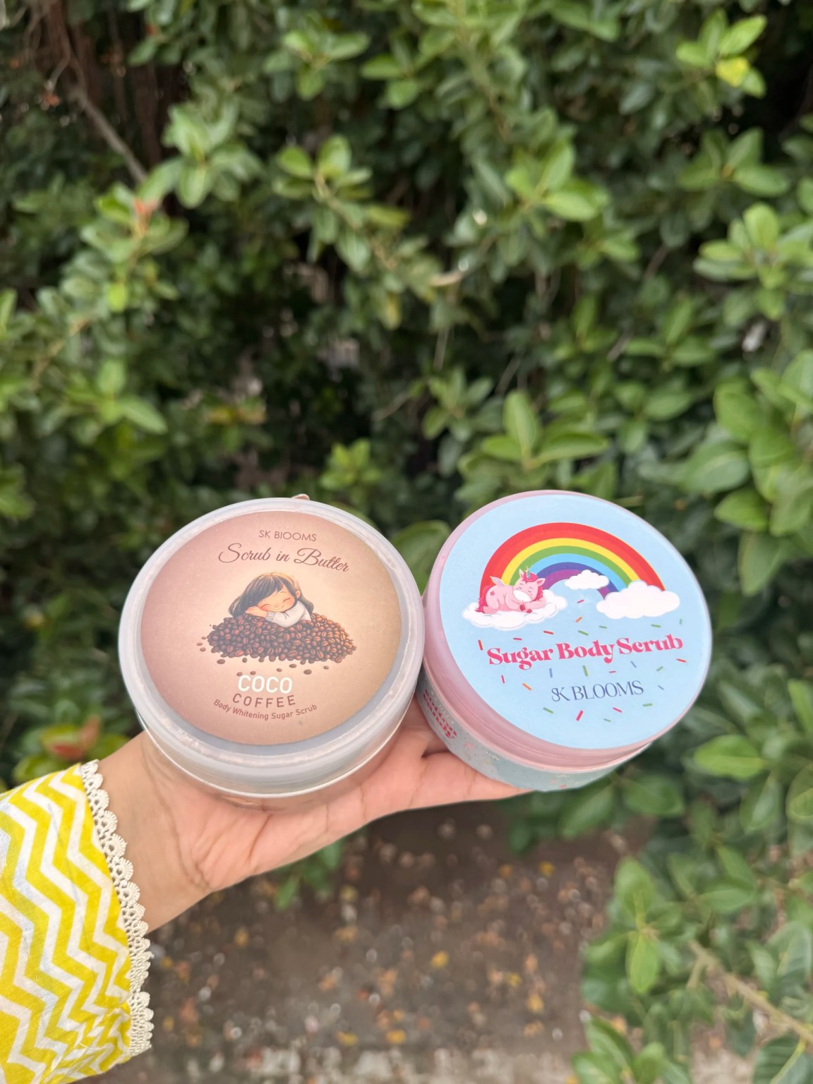 Sugar Body Whitening Scrub (2 Pack) – Coffee Scrub & Cotton Candy Scrub